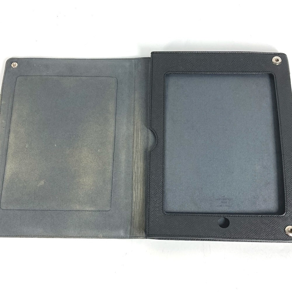 LOUIS VUITTON M93804 Taiga Etui iPad Case iPad Tablet Case Cover iPad Case Taiga Leather Unisex Ardoise Black