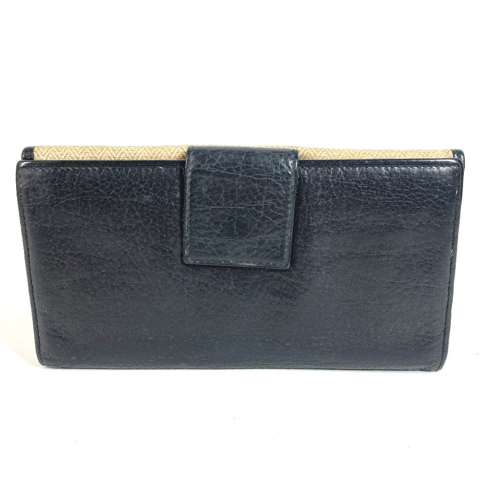 BVLGARI Flap S.bulgari Logo Long Wallet Flap Long Wallet PVC/Leather Unisex Beige