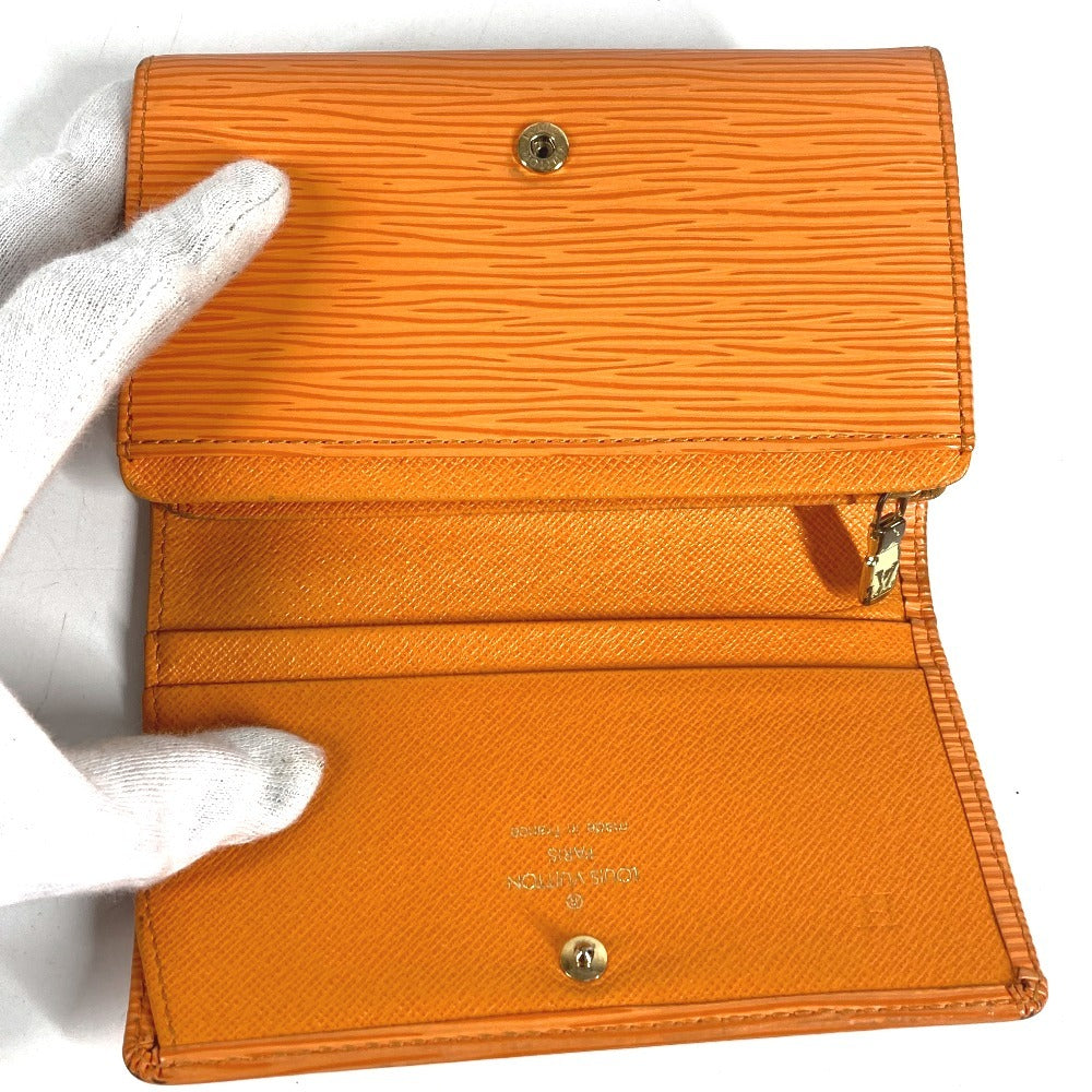 LOUIS VUITTON M6350H エピ ポルトフォイユ トレゾール コンパクト コンパクトウォレット 2つ折り財布 エピレザー ユニセックス マンダリン オレンジ