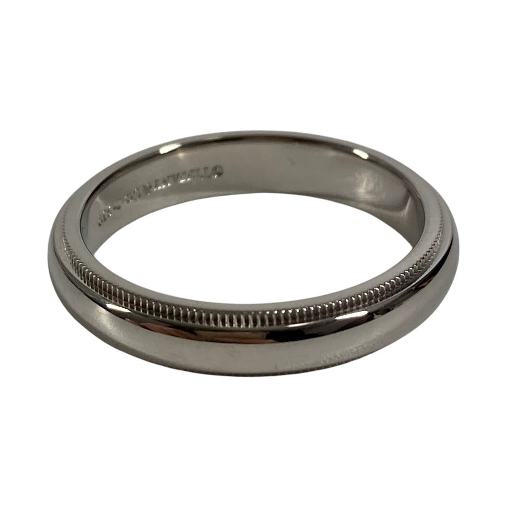 TIFFANY&Co. Milgrain Platinum Accessory Jewelry Ring Pt950 Men's Silver