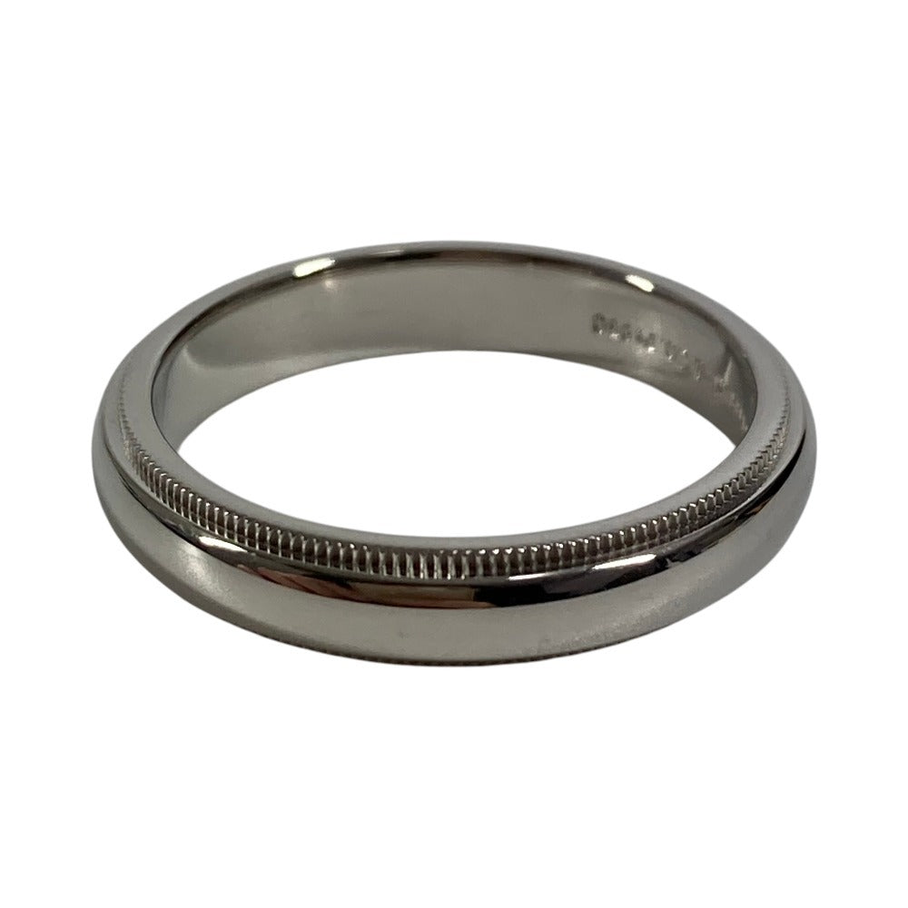 TIFFANY&Co. Milgrain Platinum Accessory Jewelry Ring Pt950 Men's Silver