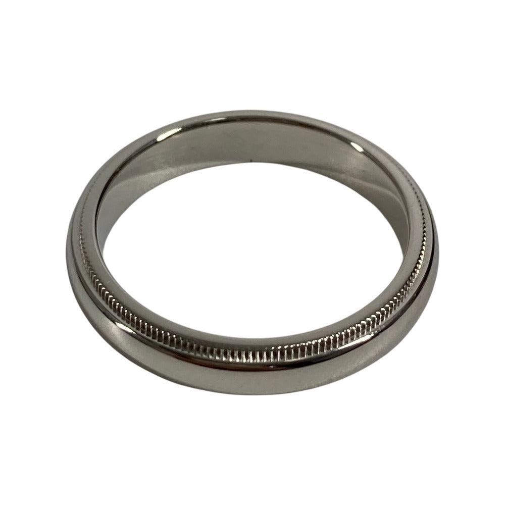 TIFFANY&Co. Milgrain Platinum Accessory Jewelry Ring Pt950 Men's Silver