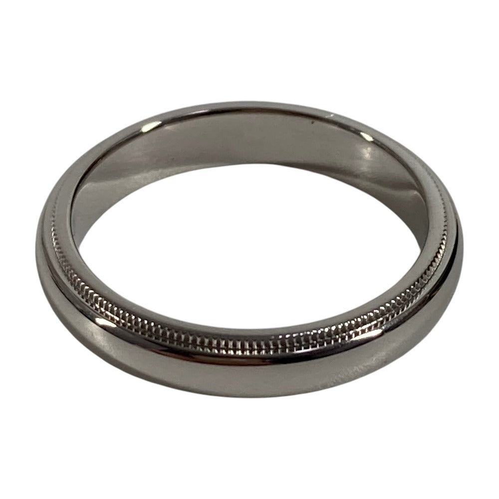 TIFFANY&Co. Milgrain Platinum Accessory Jewelry Ring Pt950 Men's Silver