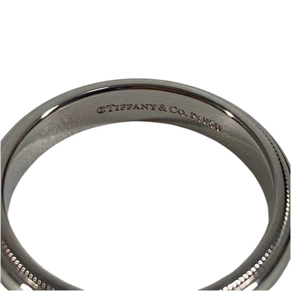 TIFFANY&Co. Milgrain Platinum Accessory Jewelry Ring Pt950 Men's Silver