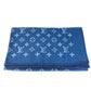LOUIS VUITTON M75689 Monogram Logo Blanket Interior Blanket Wool Unisex Blue