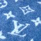 LOUIS VUITTON M75689 Monogram Logo Blanket Interior Blanket Wool Unisex Blue