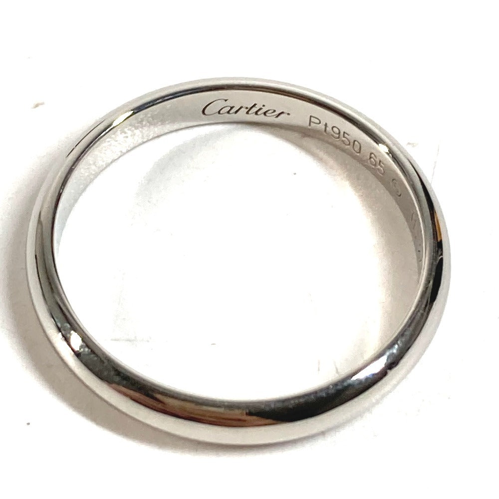 CARTIER Platinum Logo Accessory Jewelry Ring Pt950 Men's Silver