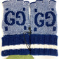 GUCCI 726586 Logo GG Fingerless Gloves Accessories Knit Gloves Cashmere Women's Navy