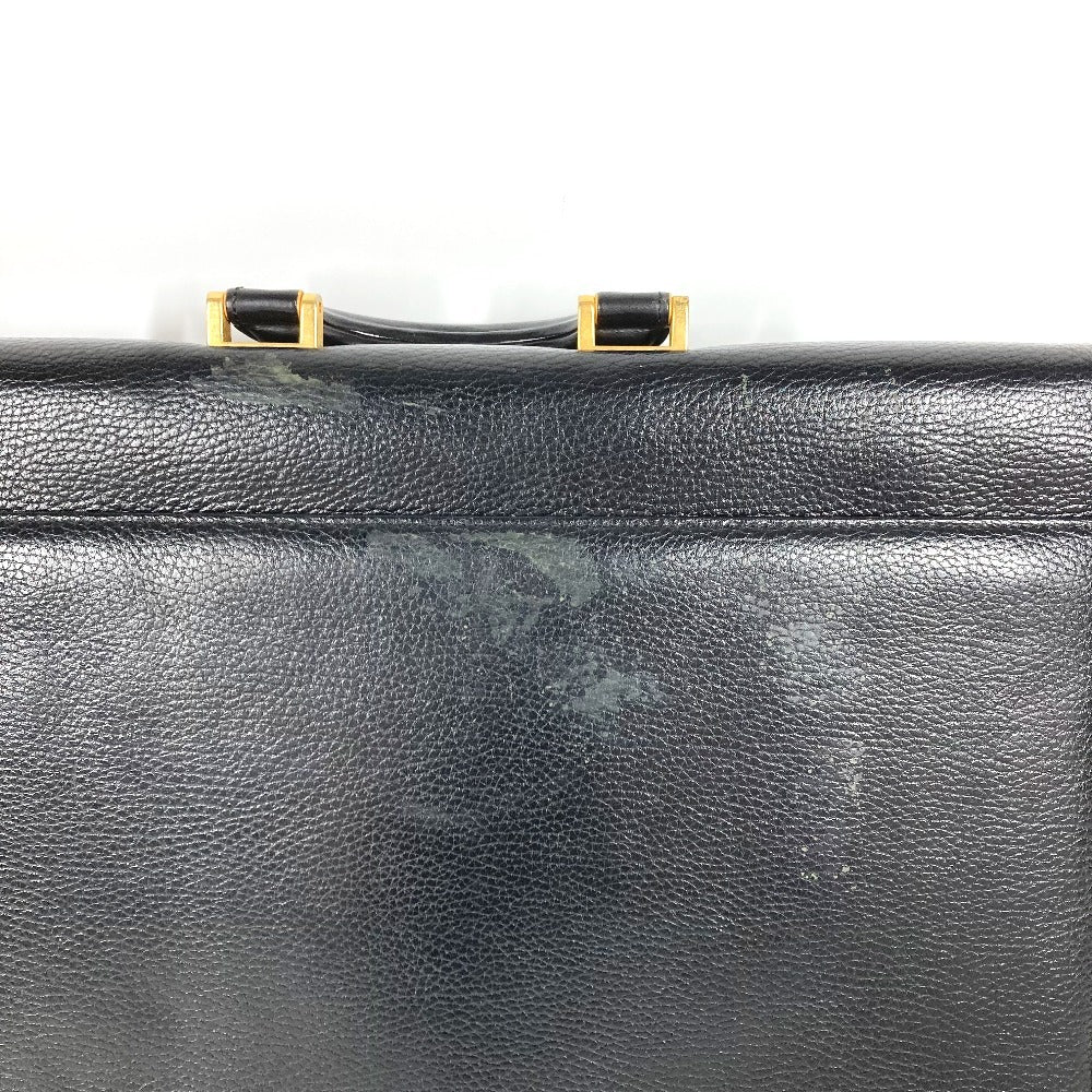 VERSACE ヴィンテージ メデューサ ロゴ カバン トートバッグ 書類バッグ ハンドバッグ ビジネスバッグ レザー ユニセックス ブラック