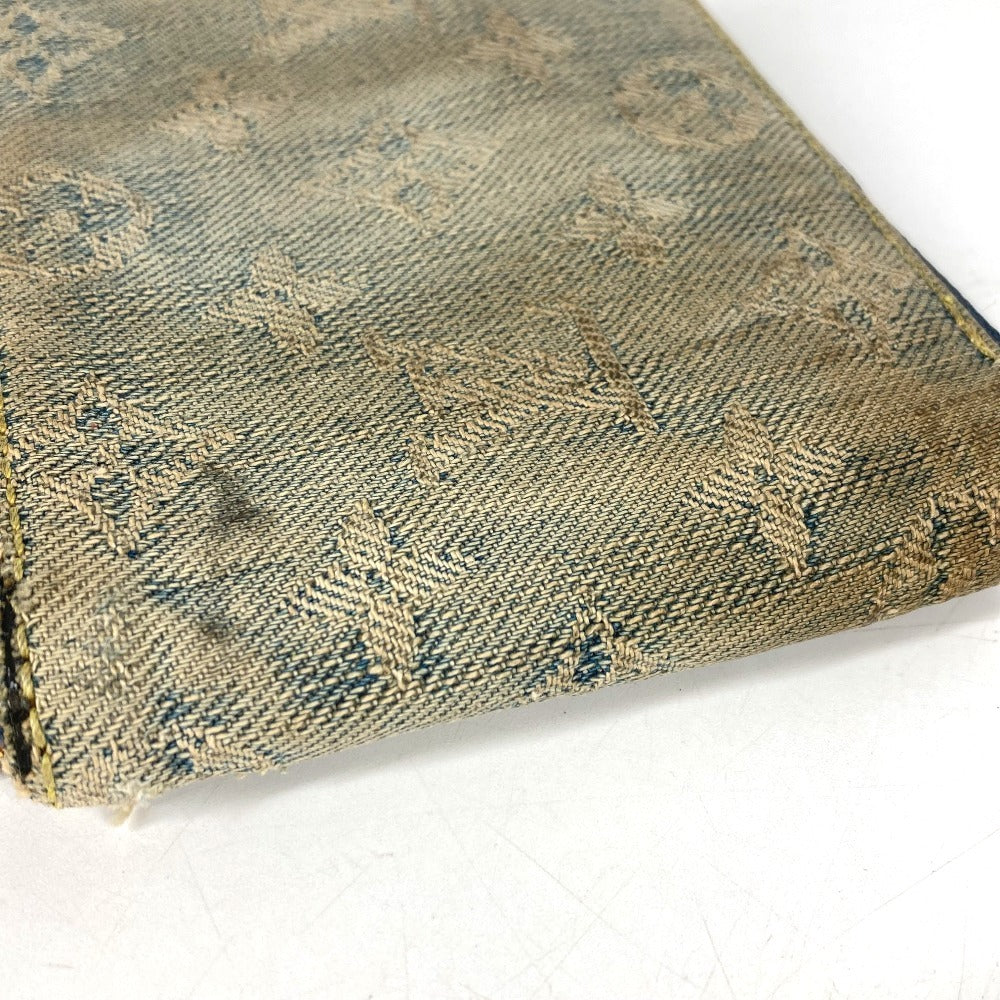 LOUIS VUITTON M95342 モノグラムデニム ミニジッピーウォレット コンパクトウォレット ラウンドファスナー 2つ折り財布 モノグラムデニムキャンバス ユニセックス ブルー