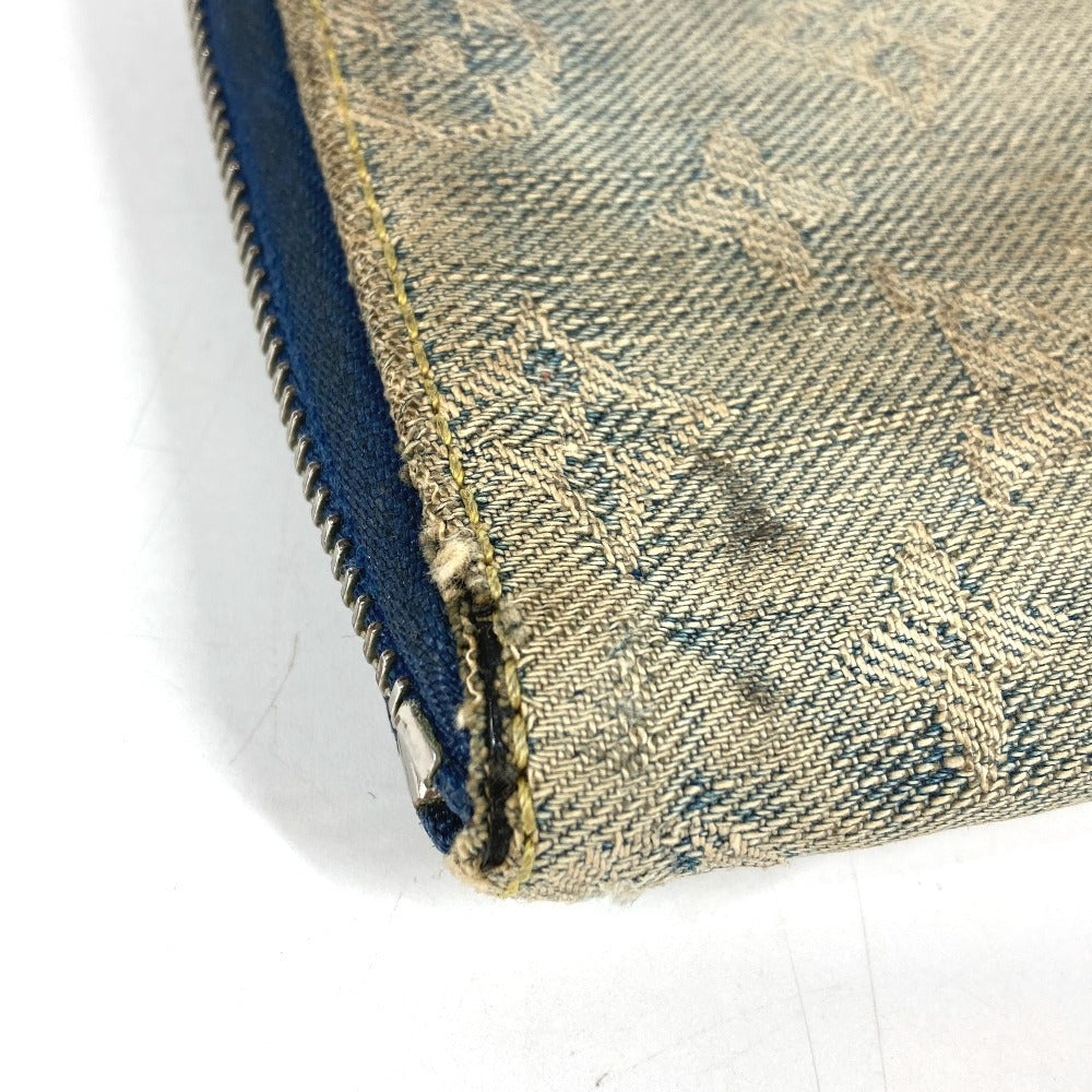 LOUIS VUITTON M95342 モノグラムデニム ミニジッピーウォレット コンパクトウォレット ラウンドファスナー 2つ折り財布 モノグラムデニムキャンバス ユニセックス ブルー