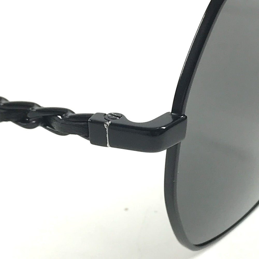 CHANEL 4281-Q-H Chain CC CC Mark logo eyewear glasses glasses sunglasses Metal Black Used