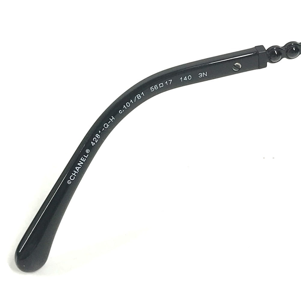 CHANEL 4281-Q-H Chain CC CC Mark logo eyewear glasses glasses sunglasses Metal Black Used