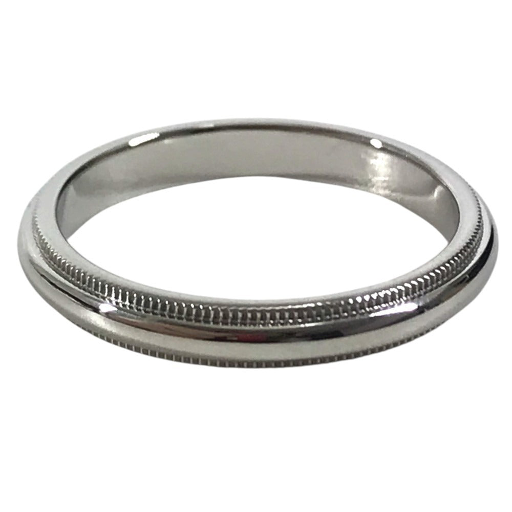 TIFFANY&Co. Platinum Milgrain Accessory Jewelry Ring Pt950 Silver Used