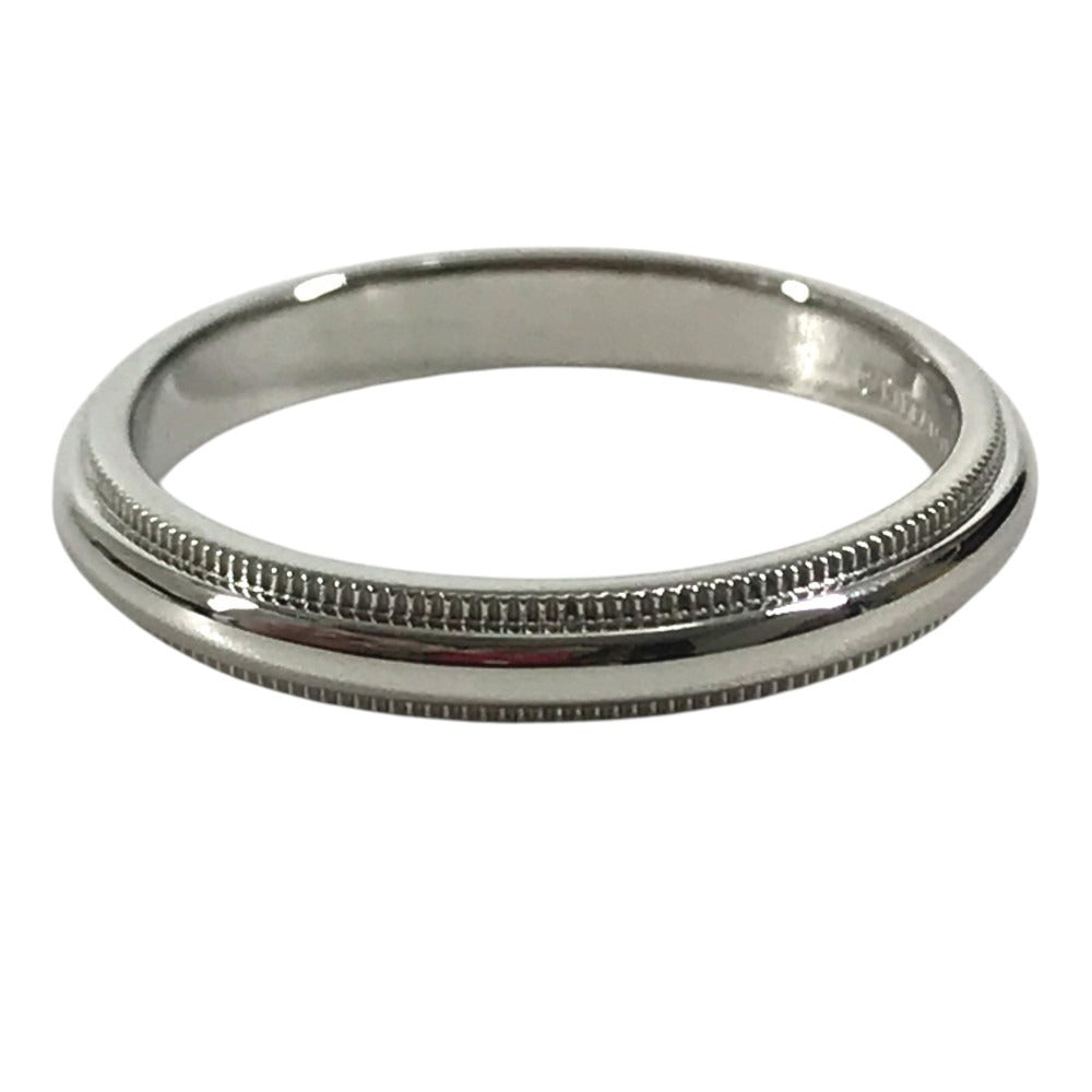 TIFFANY&Co. Platinum Milgrain Accessory Jewelry Ring Pt950 Silver Used