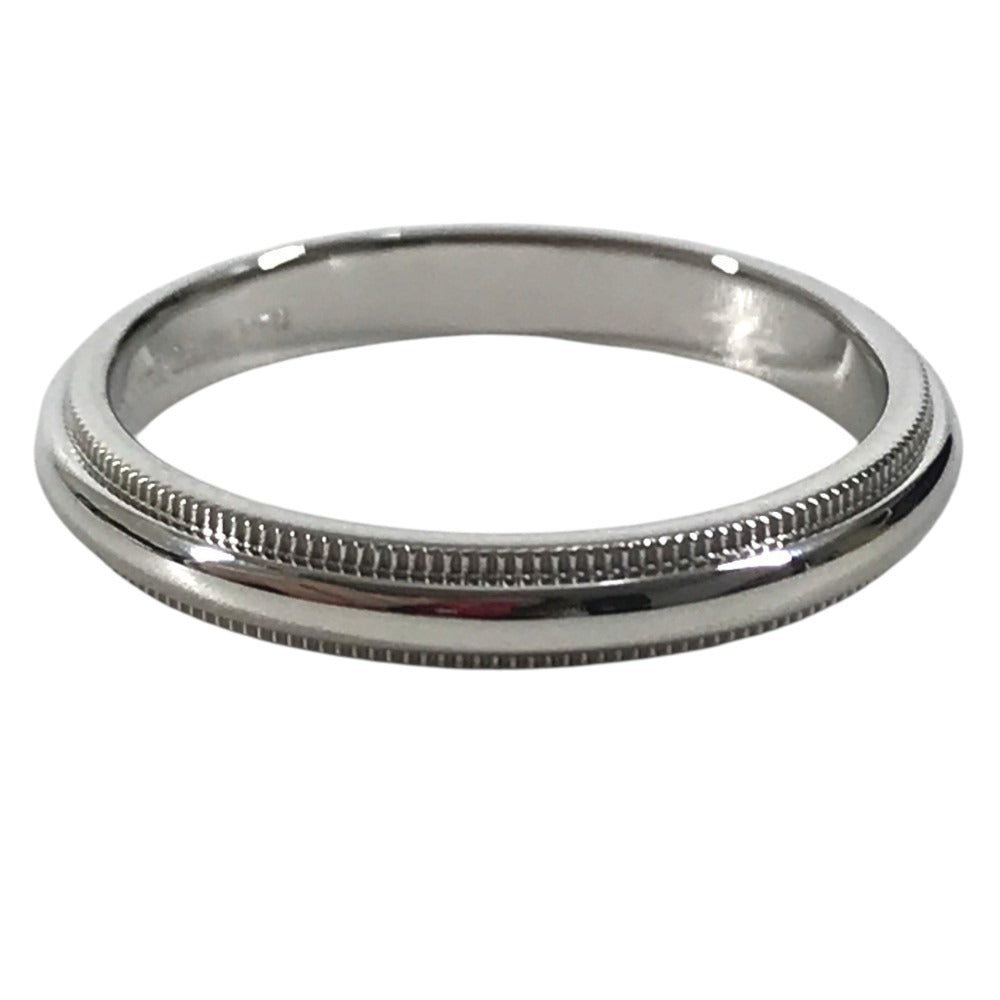 TIFFANY&Co. Platinum Milgrain Accessory Jewelry Ring Pt950 Silver Used
