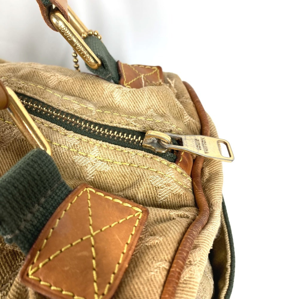 LOUIS VUITTON M95771 モノグラモフラージュリス リス 肩掛け トートバッグ カバン ボストンバッグ ショルダーバッグ モノグラムデニム ユニセックス カーキ
