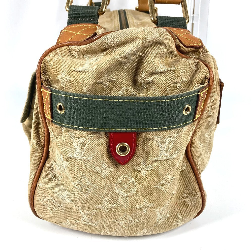 LOUIS VUITTON M95771 モノグラモフラージュリス リス 肩掛け トートバッグ カバン ボストンバッグ ショルダーバッグ モノグラムデニム ユニセックス カーキ