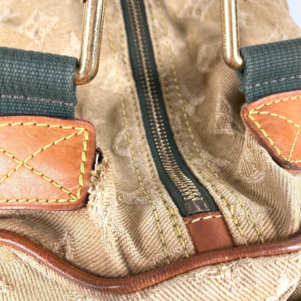 LOUIS VUITTON M95771 モノグラモフラージュリス リス 肩掛け トートバッグ カバン ボストンバッグ ショルダーバッグ モノグラムデニム ユニセックス カーキ
