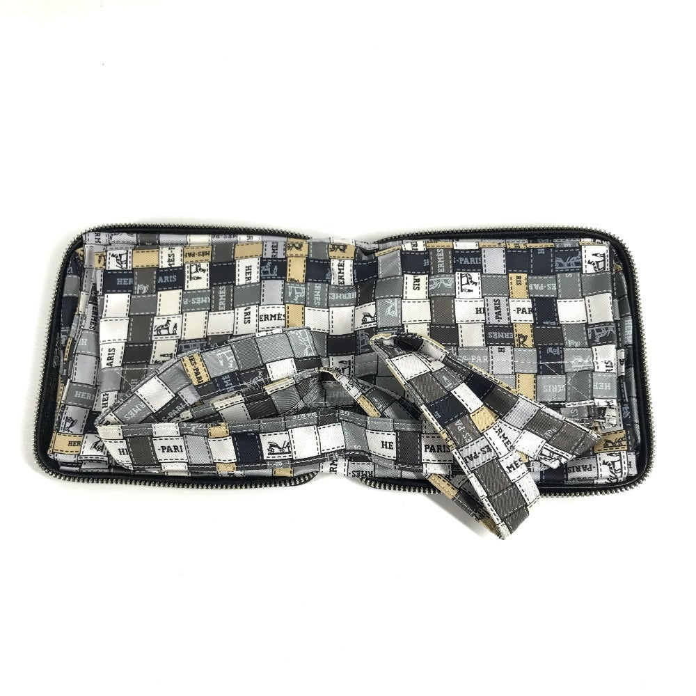 HERMES カバン エコバッグ 折り畳み シルキーポップ トートバッグ ハンドバッグ ショルダーバッグ レザー レディース ブラック