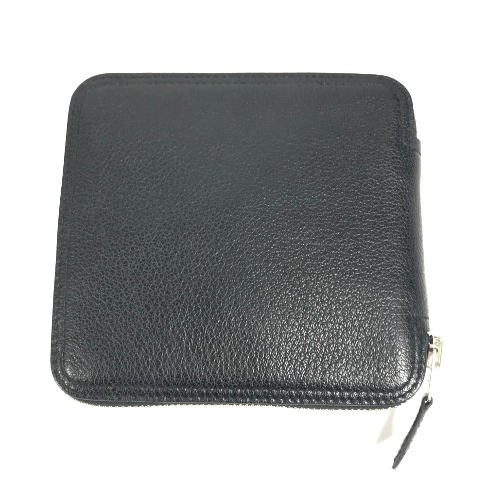 HERMES カバン エコバッグ 折り畳み シルキーポップ トートバッグ ハンドバッグ ショルダーバッグ レザー レディース ブラック