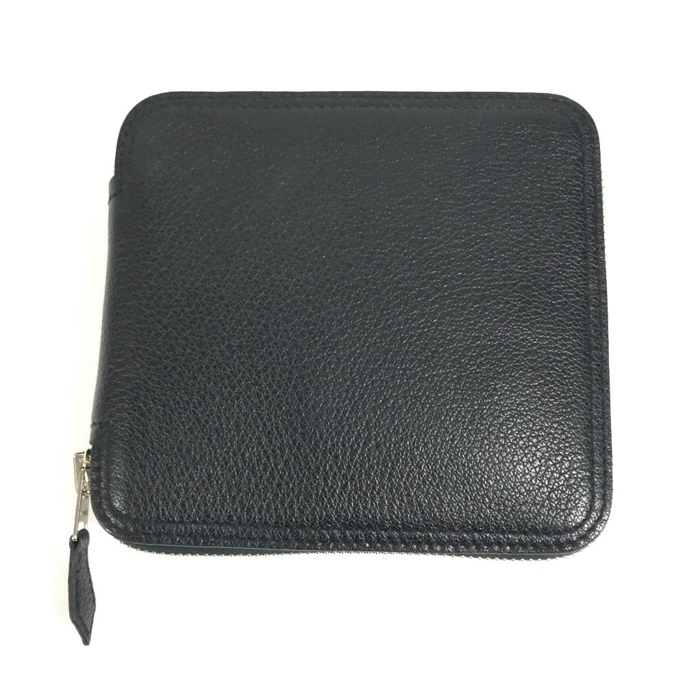 HERMES カバン エコバッグ 折り畳み シルキーポップ トートバッグ ハンドバッグ ショルダーバッグ レザー レディース ブラック