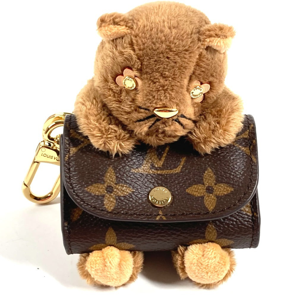 LOUIS VUITTON M01561 モノグラム 猫 キャット バッグチャーム・LV キュート モノグラム バッグチャーム キーホルダー モノグラムキャンバス レディース ブラウン