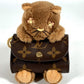 LOUIS VUITTON M01561 モノグラム 猫 キャット バッグチャーム・LV キュート モノグラム バッグチャーム キーホルダー モノグラムキャンバス レディース ブラウン