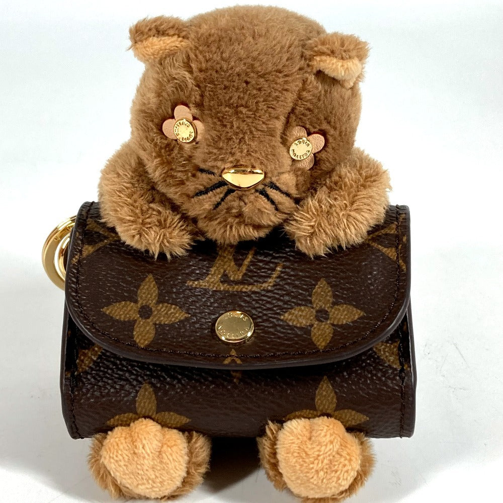 LOUIS VUITTON M01561 モノグラム 猫 キャット バッグチャーム・LV キュート モノグラム バッグチャーム キーホルダー モノグラムキャンバス レディース ブラウン