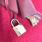 HERMES H-Punching Logo Hoodie Travel Bag, Felt Boston Bag, Unisex, Red