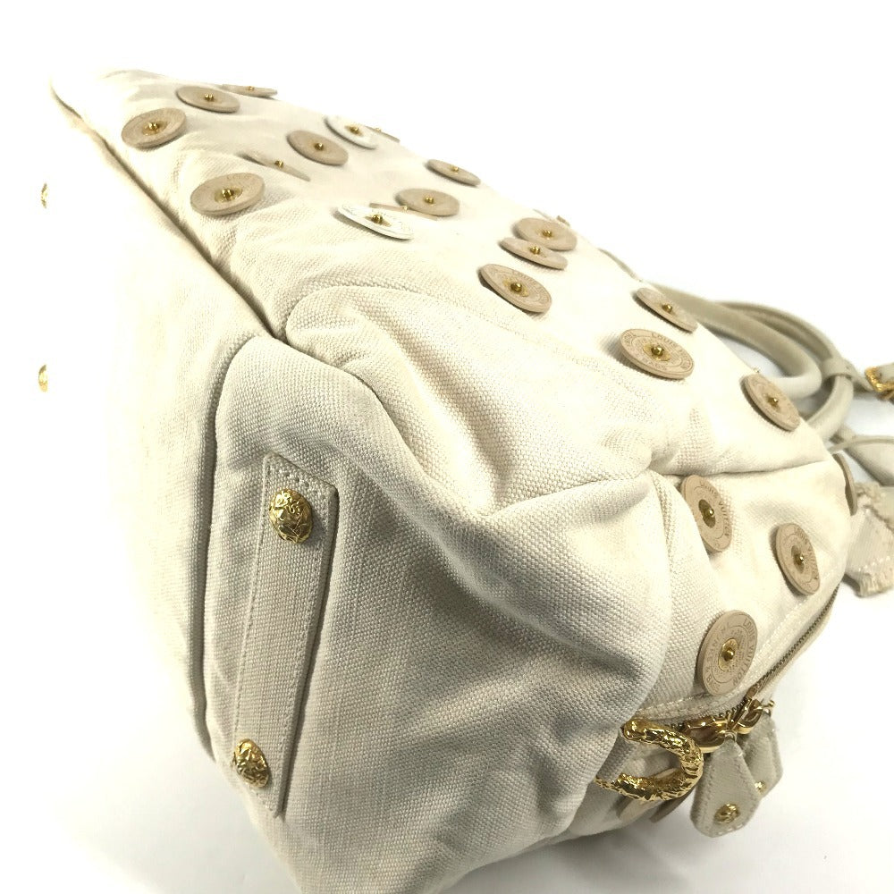 LOUIS VUITTON M95409 ポルカドッツ・パナマ ボウリィ ショルダーバッグ ベル付き カバン 肩掛け ボストンバッグ ハンドバッグ キャンバス レディース ホワイト系
