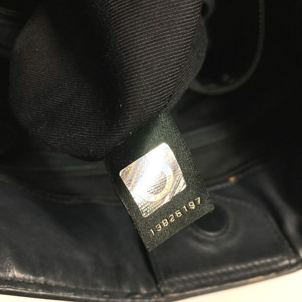 BVLGARI B-ZERO1 ビーゼロ1 ロゴ 肩掛け トートバッグ カバン ショルダーバッグ レザー ユニセックス ネイビー