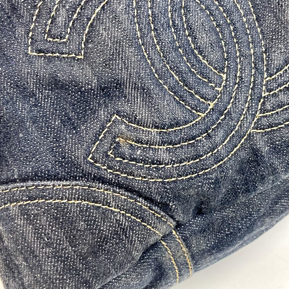 CHANEL A31985 Sparkling Denim CC Coco Mark Logo Bag Tote Bag Handbag Denim Women's Blue