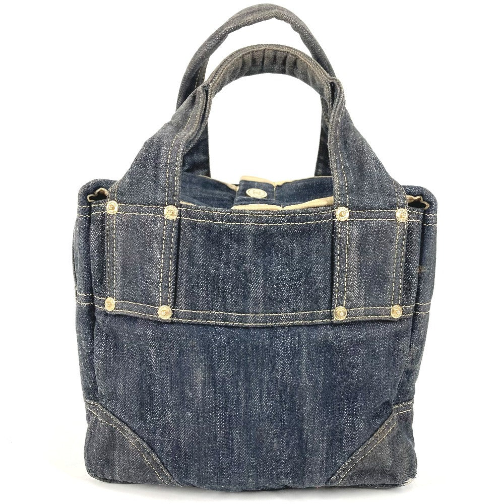 CHANEL A31985 Sparkling Denim CC Coco Mark Logo Bag Tote Bag Handbag Denim Women's Blue