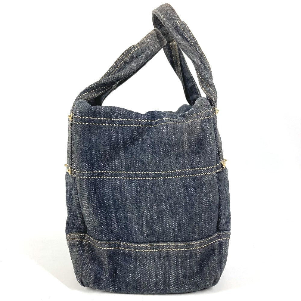 CHANEL A31985 Sparkling Denim CC Coco Mark Logo Bag Tote Bag Handbag Denim Women's Blue