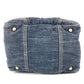 CHANEL A31985 Sparkling Denim CC Coco Mark Logo Bag Tote Bag Handbag Denim Women's Blue