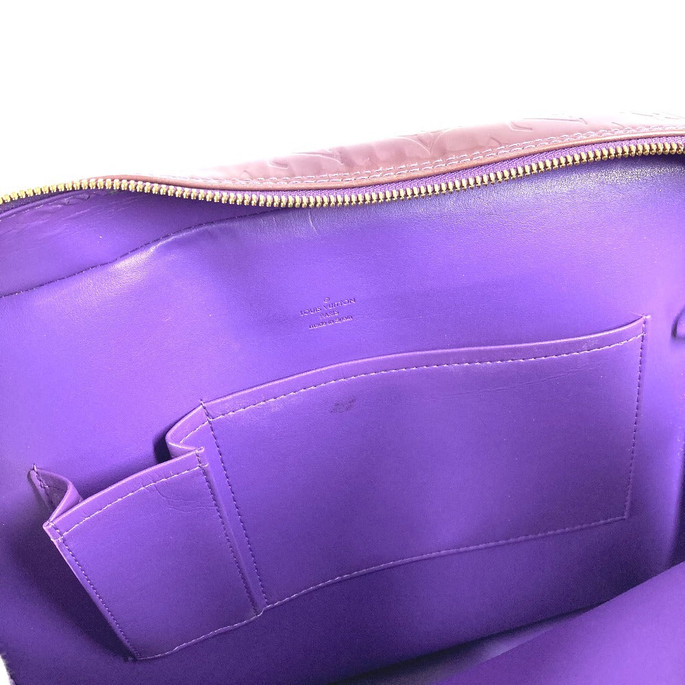 LOUIS VUITTON M91081 Monogram Vernis Sutton Boston Bag/Shoulder Tote Bag in Monogram Vernis Canvas, Women's, Violet and Purple