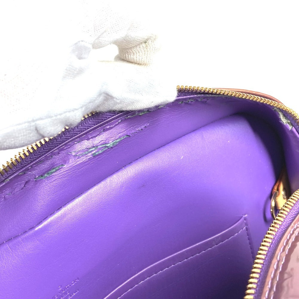 LOUIS VUITTON M91081 Monogram Vernis Sutton Boston Bag/Shoulder Tote Bag in Monogram Vernis Canvas, Women's, Violet and Purple