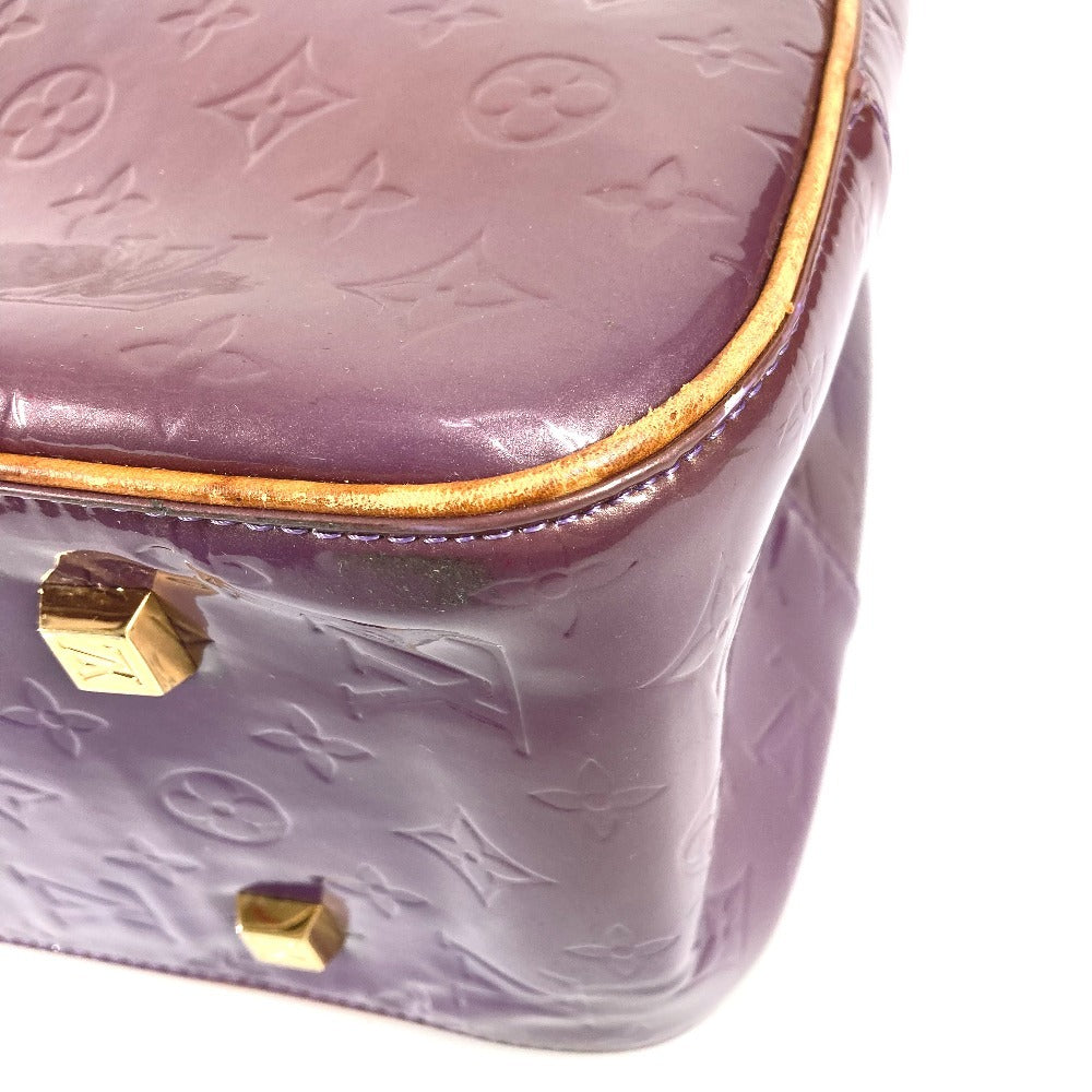 LOUIS VUITTON M91081 Monogram Vernis Sutton Boston Bag/Shoulder Tote Bag in Monogram Vernis Canvas, Women's, Violet and Purple