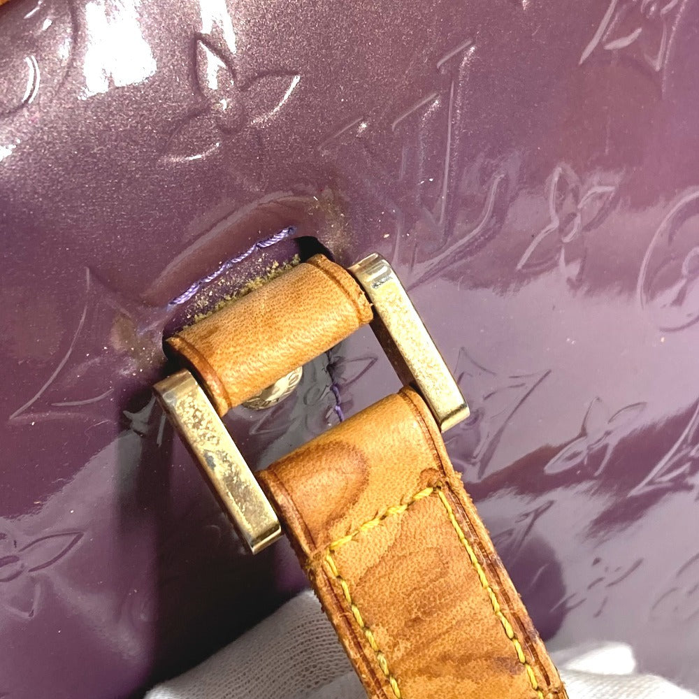 LOUIS VUITTON M91081 Monogram Vernis Sutton Boston Bag/Shoulder Tote Bag in Monogram Vernis Canvas, Women's, Violet and Purple