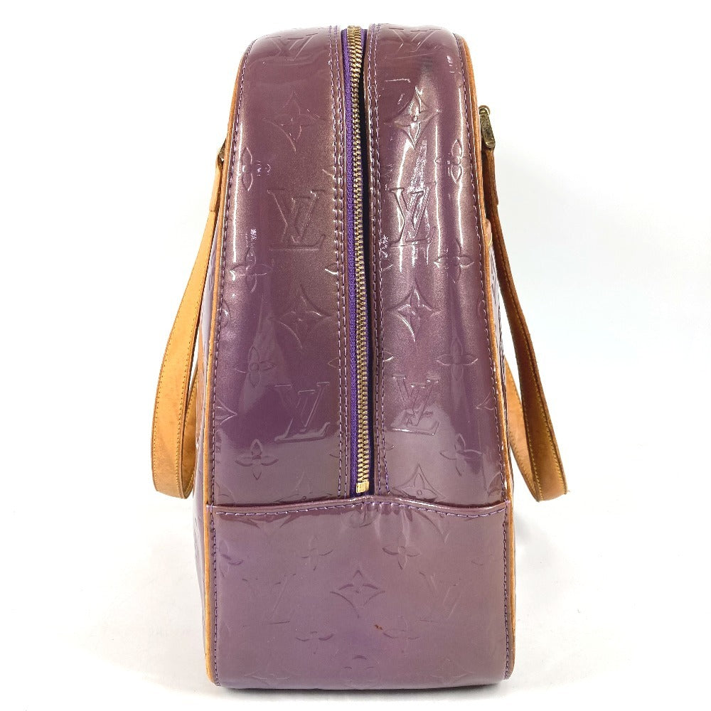 LOUIS VUITTON M91081 Monogram Vernis Sutton Boston Bag/Shoulder Tote Bag in Monogram Vernis Canvas, Women's, Violet and Purple