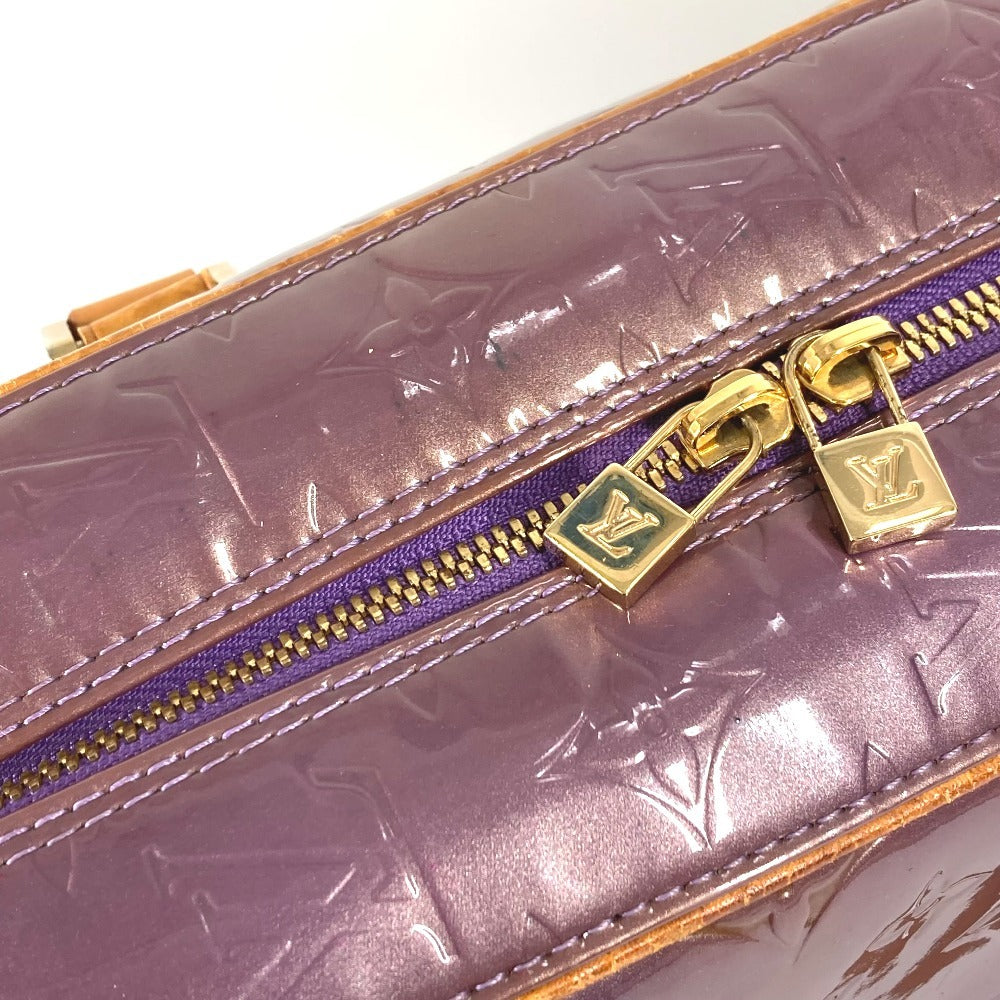 LOUIS VUITTON M91081 Monogram Vernis Sutton Boston Bag/Shoulder Tote Bag in Monogram Vernis Canvas, Women's, Violet and Purple