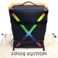 LOUIS VUITTON M30337 Taiga Rainbow Soft Trunk Backpack PM, Taiga Leather, Men's, Black