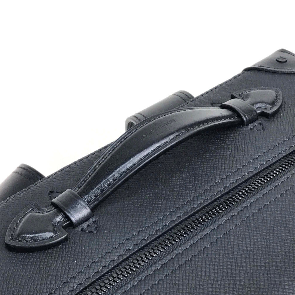 LOUIS VUITTON M30337 Taiga Rainbow Soft Trunk Backpack PM, Taiga Leather, Men's, Black