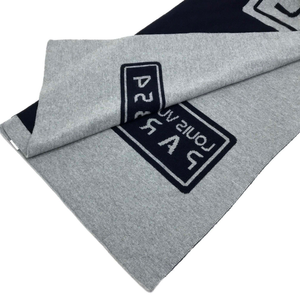 LOUIS VUITTON MP2236 Echarpe Gravity Wool Scarf, Men's, Navy