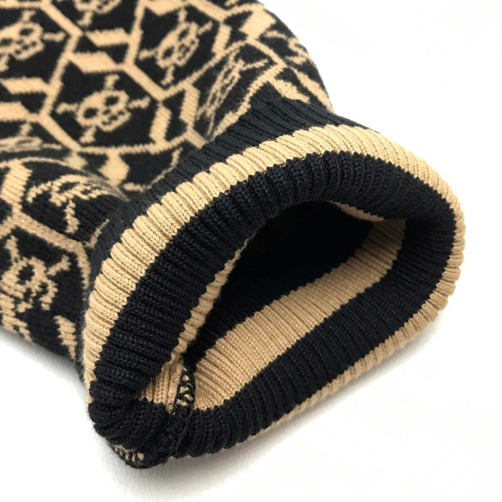 GUCCI 484340 Skull Decorative Pattern Pants, Cotton, Kids, Beige x Black