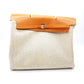 HERMES 2-Way Handbag, Air Bag MM, Shoulder Bag, Toile Officier Leather, Women's, Brown, Brown and Natural
