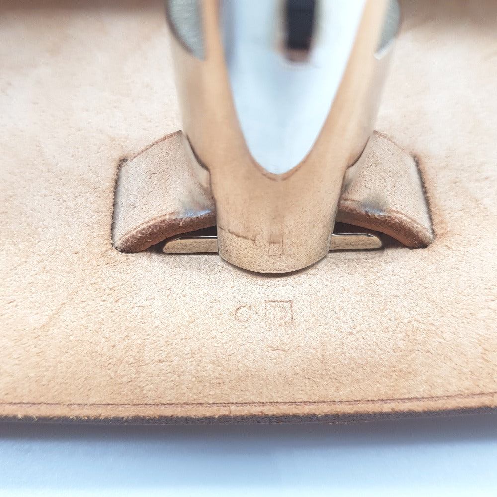 HERMES 2-Way Handbag, Air Bag MM, Shoulder Bag, Toile Officier Leather, Women's, Brown, Brown and Natural