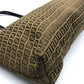 FENDI FF logo Zucca print Zucchino shoulder tote bag in canvas/leather, women's, beige, beige and brown.