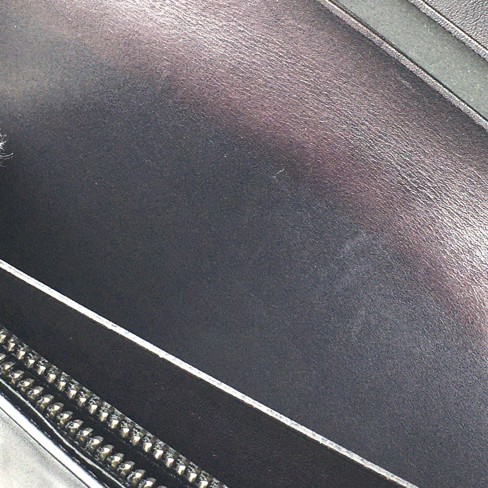 Berluti Calligraphy Ebene Long Wallet, Leather Accessory, Long Wallet, Bifold Wallet, Men's, Purple, Dark Purple x Black